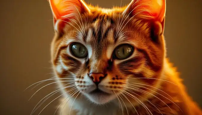 A close-up of a male cat with striking green eyes, showcasing the unique beauty of male cats have only one distinctive gaze.